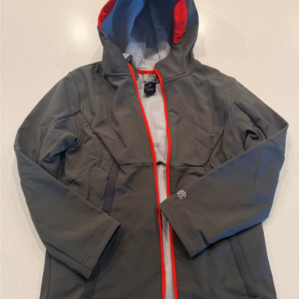 Gray and Red Kids Jean Jacket